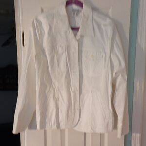 Coldwater Creek Women's White Jean Jacket